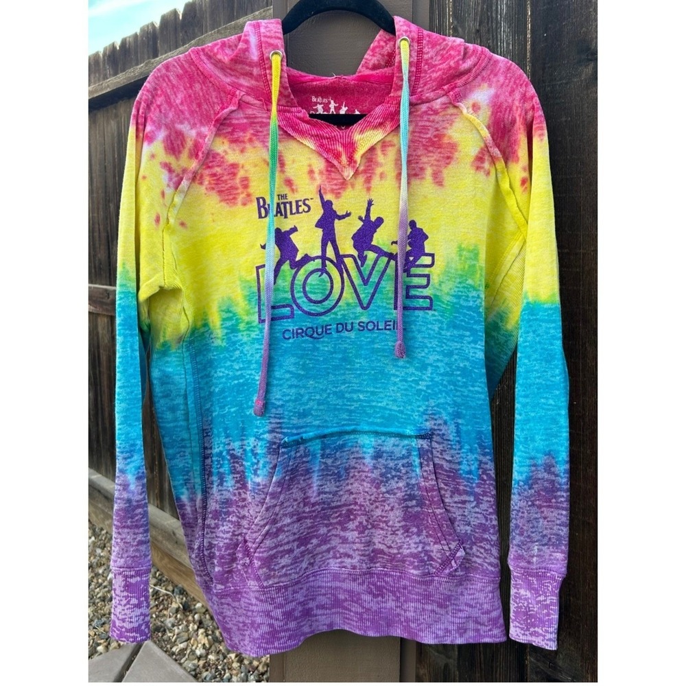 The Beatles LOVE Cirque du Soleil Hoodie M NWT Tie Dye Discontinued Las Vegas